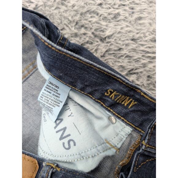 American Eagle Jeans Men 30x30 Blue Skinny Fit Stretch Distressed Grunge Casual - Picture 4 of 9